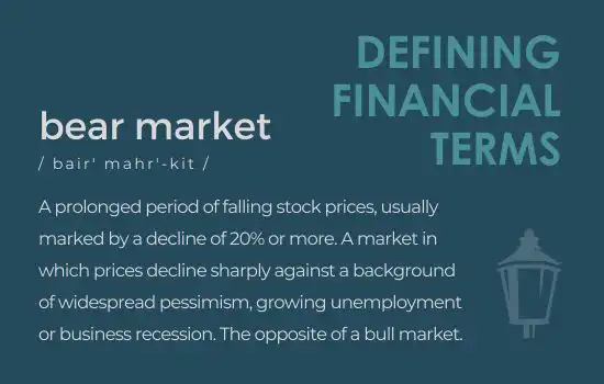 Defining Financial Terms - Bear Market