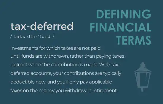 Defining Financial Terms - Tax-Deferred