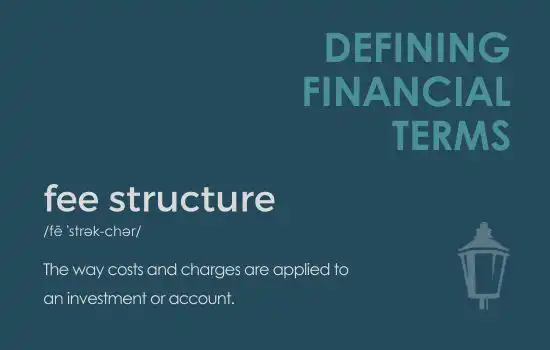 Defining Financial Terms - Fee Structure